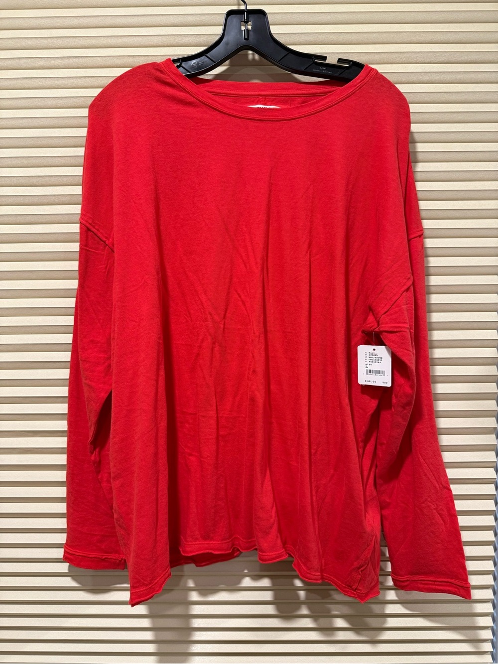 We The Free Women's Red Long-Sleeve Lightweight Top